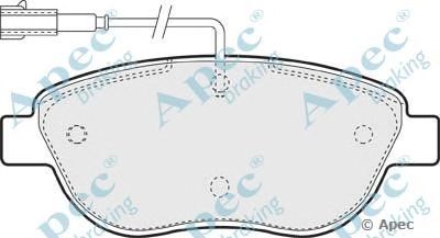 APEC BRAKING pad1293 -  Комплект тормозных колодок, дисковый тормоз